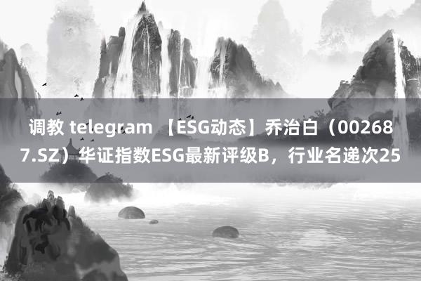 调教 telegram 【ESG动态】乔治白（002687.