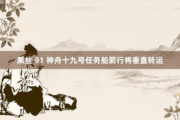 黑丝 91 神舟十九号任务船箭行将垂直转运