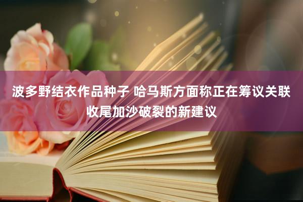 波多野结衣作品种子 哈马斯方面称正在筹议关联收尾加沙破裂的新建议