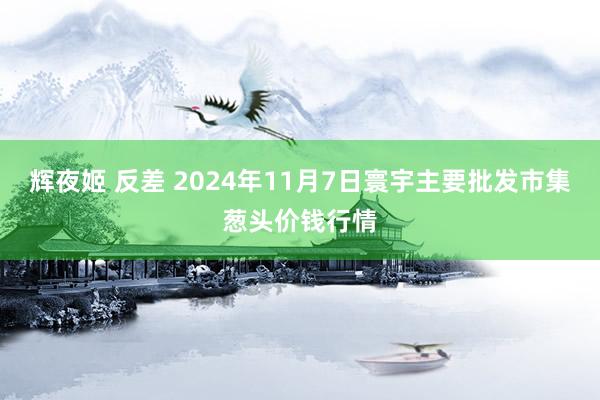 辉夜姬 反差 2024年11月7日寰宇主要批发市集葱头价钱行