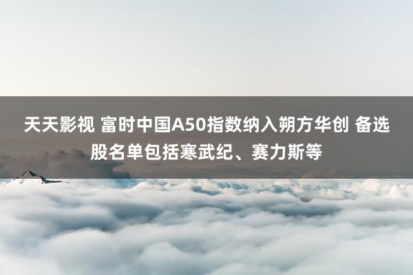 天天影视 富时中国A50指数纳入朔方华创 备选股名单包括寒武纪、赛力斯等