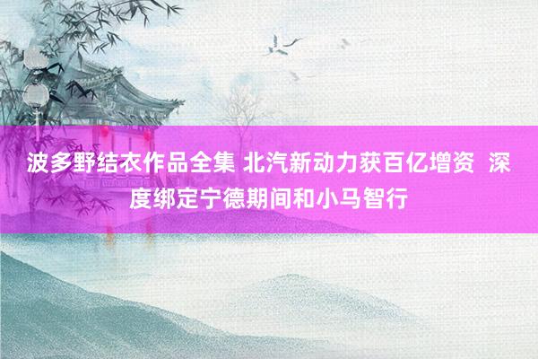 波多野结衣作品全集 北汽新动力获百亿增资  深度绑定宁德期间和小马智行