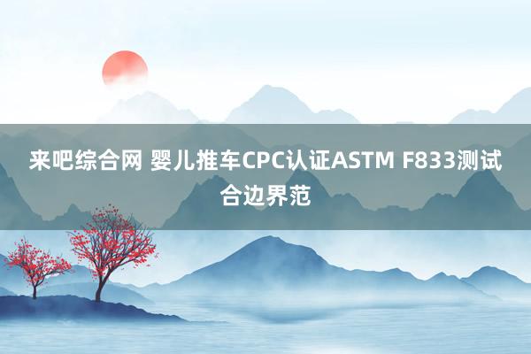 来吧综合网 婴儿推车CPC认证ASTM F833测试合边界范