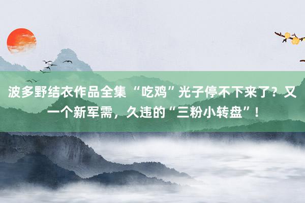 波多野结衣作品全集 “吃鸡”光子停不下来了？又一个新军需，久