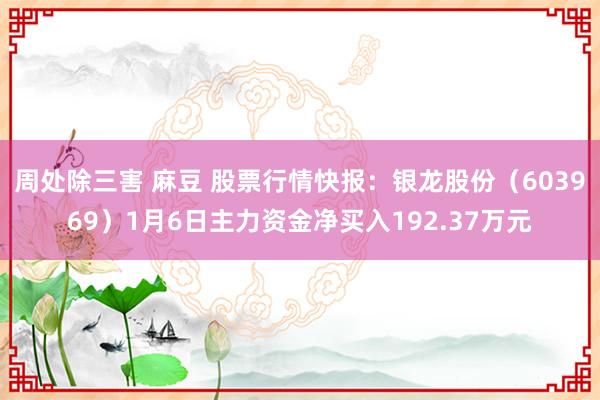 周处除三害 麻豆 股票行情快报：银龙股份（603969）1月6日主力资金净买入192.37万元