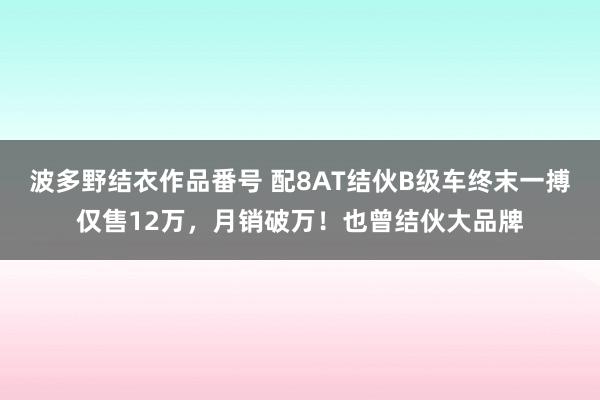 波多野结衣作品番号 配8AT结伙B级车终末一搏仅售12万，月销破万！也曾结伙大品牌